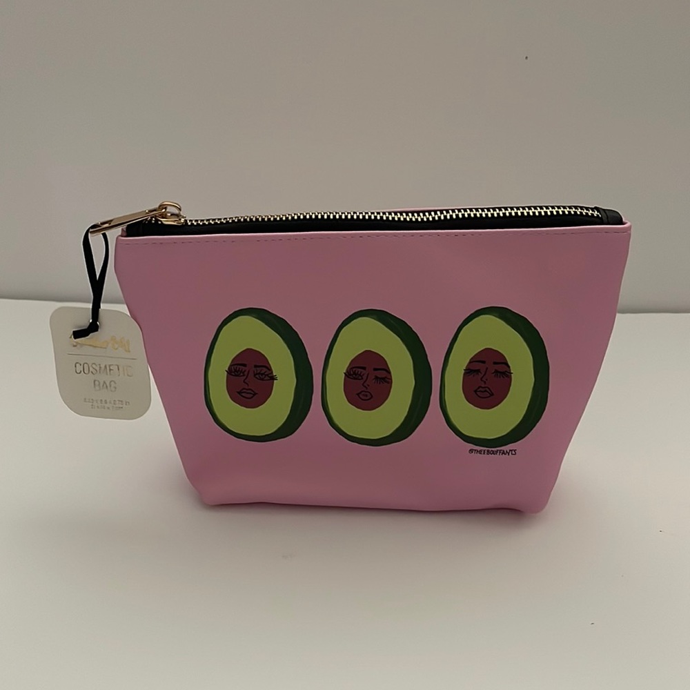 Studio Oh! Pink Avocadoze Cosmetics Bag NWT